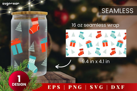 Christmas Can Glass | Svg Bundle | 16 Oz Libbey Glass SVG SvgOcean 
