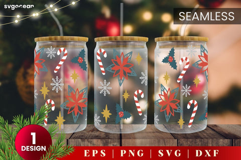 Christmas Can Glass | Svg Bundle | 16 Oz Libbey Glass SVG SvgOcean 