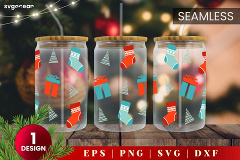Christmas Can Glass | Svg Bundle | 16 Oz Libbey Glass SVG SvgOcean 