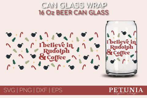 Christmas Can Glass Wrap SVG Bundle | Libbey Can Glass SVG SVG Petunia Digital Design 