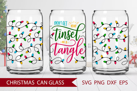 Christmas can glass wrap SVG KMarinaDesign 