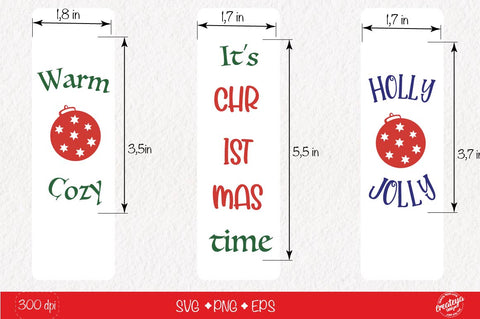 Christmas candle SVG Bundle| Christmas vertical candles SVG Createya Design 