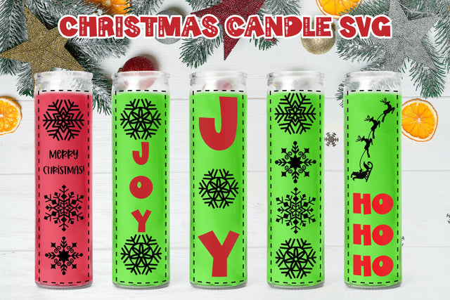 Christmas candle SVG | Christmas dollar tree candle SVG Svetana Studio 