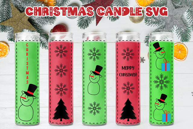 Christmas candle SVG | Christmas dollar tree candle SVG Svetana Studio 