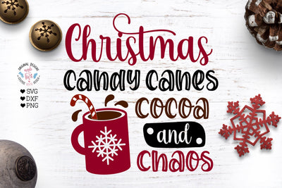 Christmas Candy Canes Cocoa and Canes SVG Graphic House Design 