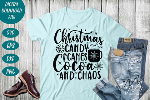 Christmas candy canes Cocoa and Chaos svg, Christmas svg, Cut files, Christmas Cricut, Christmas Holiday, Svg, T-shirt, Winter svg, Snow svg SVG Isabella Machell 