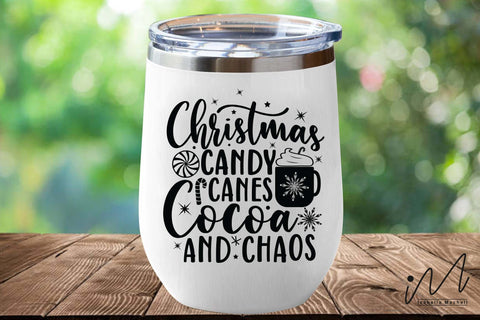 Christmas candy canes Cocoa and Chaos svg, Christmas svg, Cut files, Christmas Cricut, Christmas Holiday, Svg, T-shirt, Winter svg, Snow svg SVG Isabella Machell 