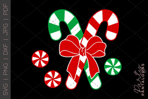 CHRISTMAS CANDY CANES SVG | Christmas Svg SVG Partypantaloons 