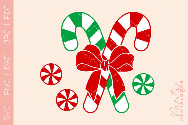 CHRISTMAS CANDY CANES SVG | Christmas Svg SVG Partypantaloons 