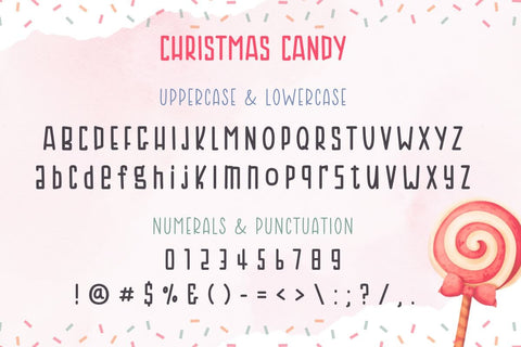 Christmas Candy - Cute Handwriting Font Font AnningArts Design 