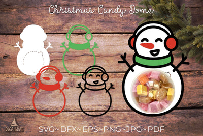 Christmas Candy Dom svg | Snowman Paper candy ornament 3D Paper Olga Boat Design 