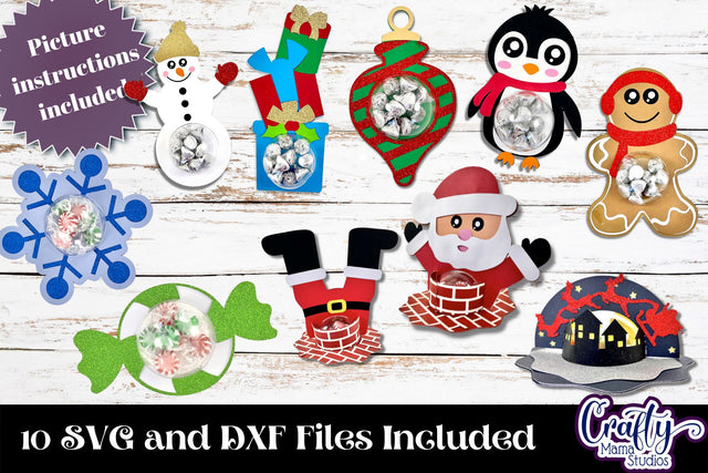 Christmas Candy Dome, Candy Ornament Dome Mega Bundle 2 SVG Crafty Mama Studios 