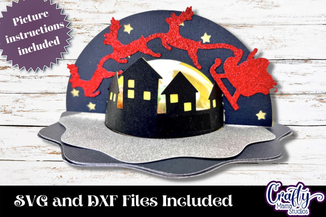 Christmas Candy Dome Holder, Candy Ornament 3D Santa Svg SVG Crafty Mama Studios 