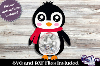 Christmas Candy Dome Holder, Candy Ornament Penguin Svg SVG Crafty Mama Studios 