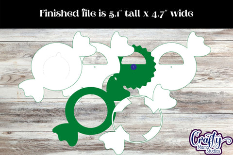 Christmas Candy Dome Holder, Candy Ornament Peppermint Svg SVG Crafty Mama Studios 