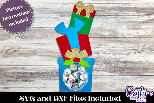 Christmas Candy Dome Holder, Candy Ornament Presents Svg SVG Crafty Mama Studios 