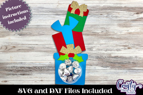 Christmas Candy Dome Holder, Candy Ornament Presents Svg SVG Crafty Mama Studios 
