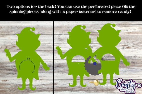 Christmas Candy Dome Holder, Candy Ornament Santa Elf Svg SVG Crafty Mama Studios 