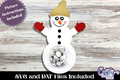 Christmas Candy Dome Holder, Candy Ornament Snowman Svg SVG Crafty Mama Studios 
