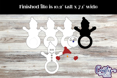 Christmas Candy Dome Holder, Candy Ornament Snowman Svg SVG Crafty Mama Studios 