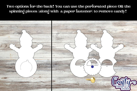 Christmas Candy Dome Holder, Candy Ornament Snowman Svg SVG Crafty Mama Studios 