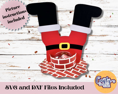 Christmas Candy Dome Holder, Santa Candy Ornament 3D Bundle SVG Crafty Mama Studios 