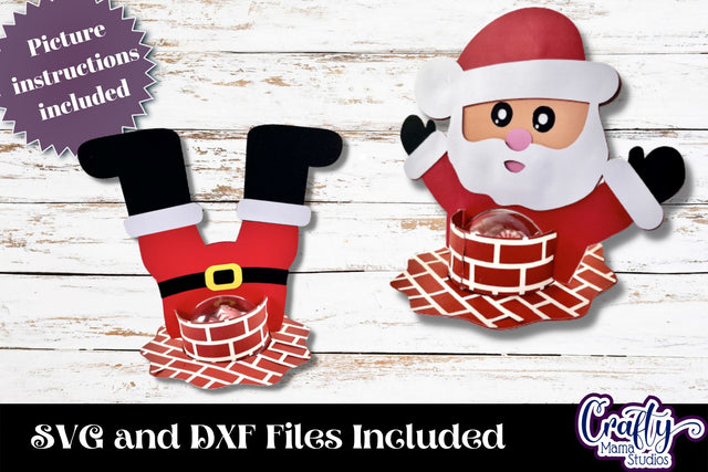 Christmas Candy Dome Holder, Santa Candy Ornament 3D Bundle SVG Crafty Mama Studios 