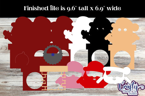 Christmas Candy Dome Holder, Santa Chimney Candy Ornament 3D SVG Crafty Mama Studios 