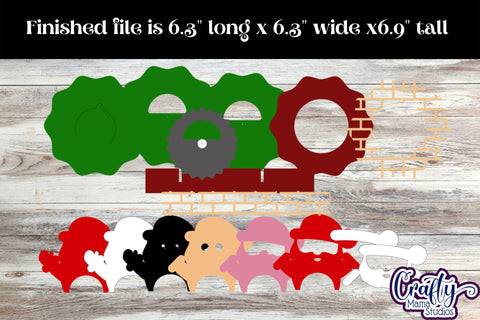 Christmas Candy Dome Holder, Santa Chimney Candy Ornament SVG Crafty Mama Studios 