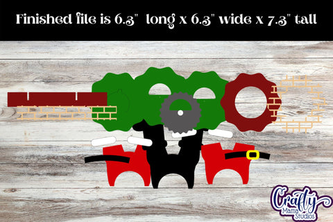 Christmas Candy Dome Holder, Santa Legs In Chimney Candy Svg SVG Crafty Mama Studios 