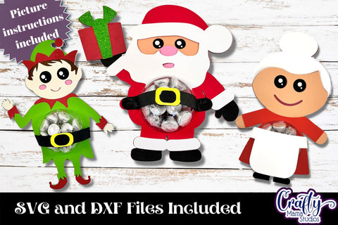 Christmas Candy Dome Ornaments Bundle 6, Paper Candy Holder SVG Crafty Mama Studios 