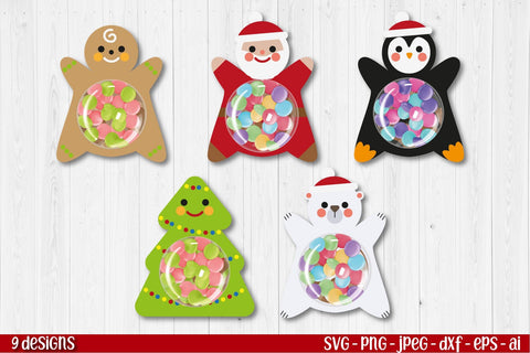 Christmas Candy Dome Ornaments | Christmas SVG SVG TatiStudio 
