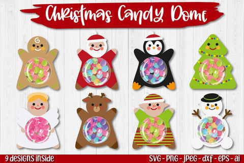 Christmas Candy Dome Ornaments | Christmas SVG SVG TatiStudio 