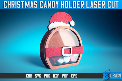 Christmas Candy Holder Laser Cut SVG | Candy Holder Laser Cut SVG Design | CNC Files SVG Fly Design 