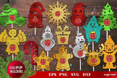 Christmas Candy Holders | Lollipop Holders | Svg Bundle | Cut File SVG SvgOcean 