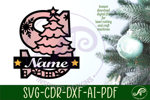 Christmas Capital Monogram Letter S SVG SVG APInspireddesigns 