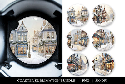 Christmas Car Coaster Png, Christmas Car Coaster Designs Sublimation BijouBay 