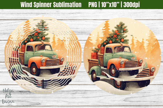 Christmas Car Wind spinner Sublimation | Christmas PNG Sublimation Helga Art 