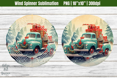 Christmas Car Wind spinner Sublimation | Christmas PNG Sublimation Helga Art 