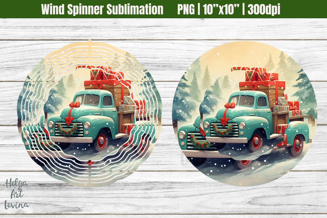 Christmas Car Wind spinner Sublimation | Christmas PNG Sublimation Helga Art 
