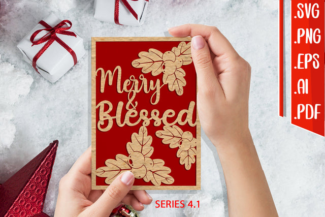 Christmas Card 4.1 - svg eps ai png pdf SVG zafrans studio 