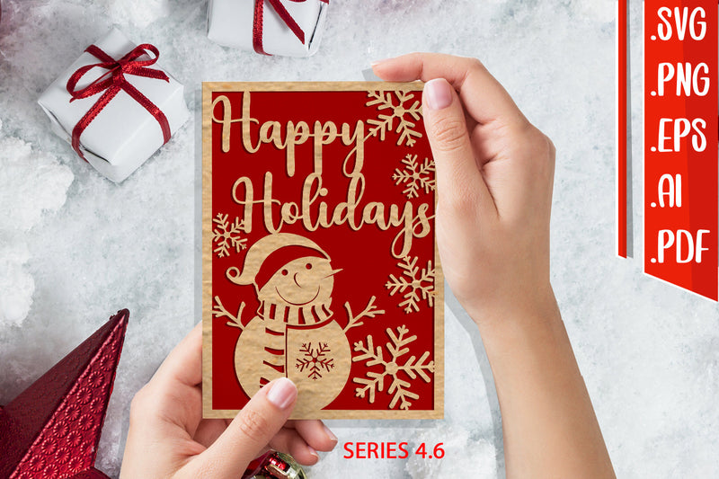 Christmas Card 4.6 - svg eps ai png pdf SVG zafrans studio 