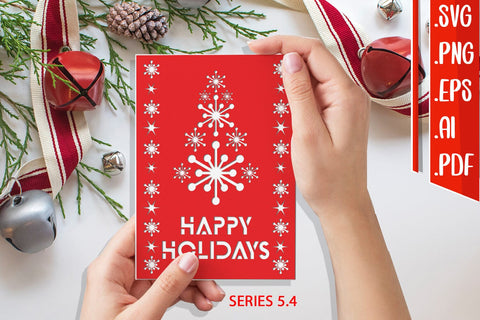 Christmas Card 5.4 - svg eps ai png pdf SVG zafrans studio 
