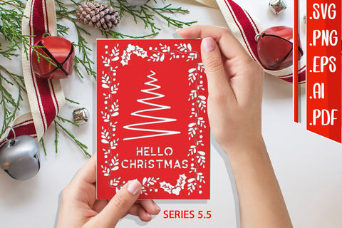 Christmas Card 5.5 - svg eps ai png pdf SVG zafrans studio 