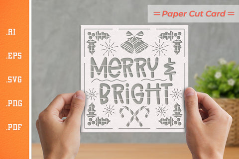 Christmas Card Cut Files SVG BUNDLE SVG Slim Studio 