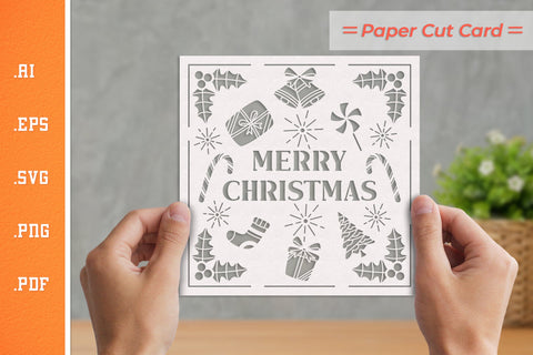 Christmas Card Cut Files SVG BUNDLE SVG Slim Studio 