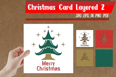 Christmas Card Layered 2 - svg eps ai png pdf SVG zafrans studio 