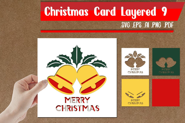 Christmas Card Layered 9 - svg eps ai png pdf SVG zafrans studio 