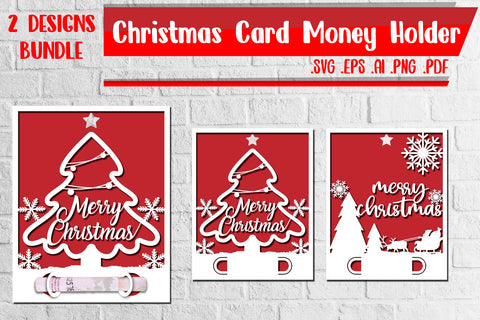 Christmas Card Money Holder 1-2 svg eps ai png pdf SVG zafrans studio 