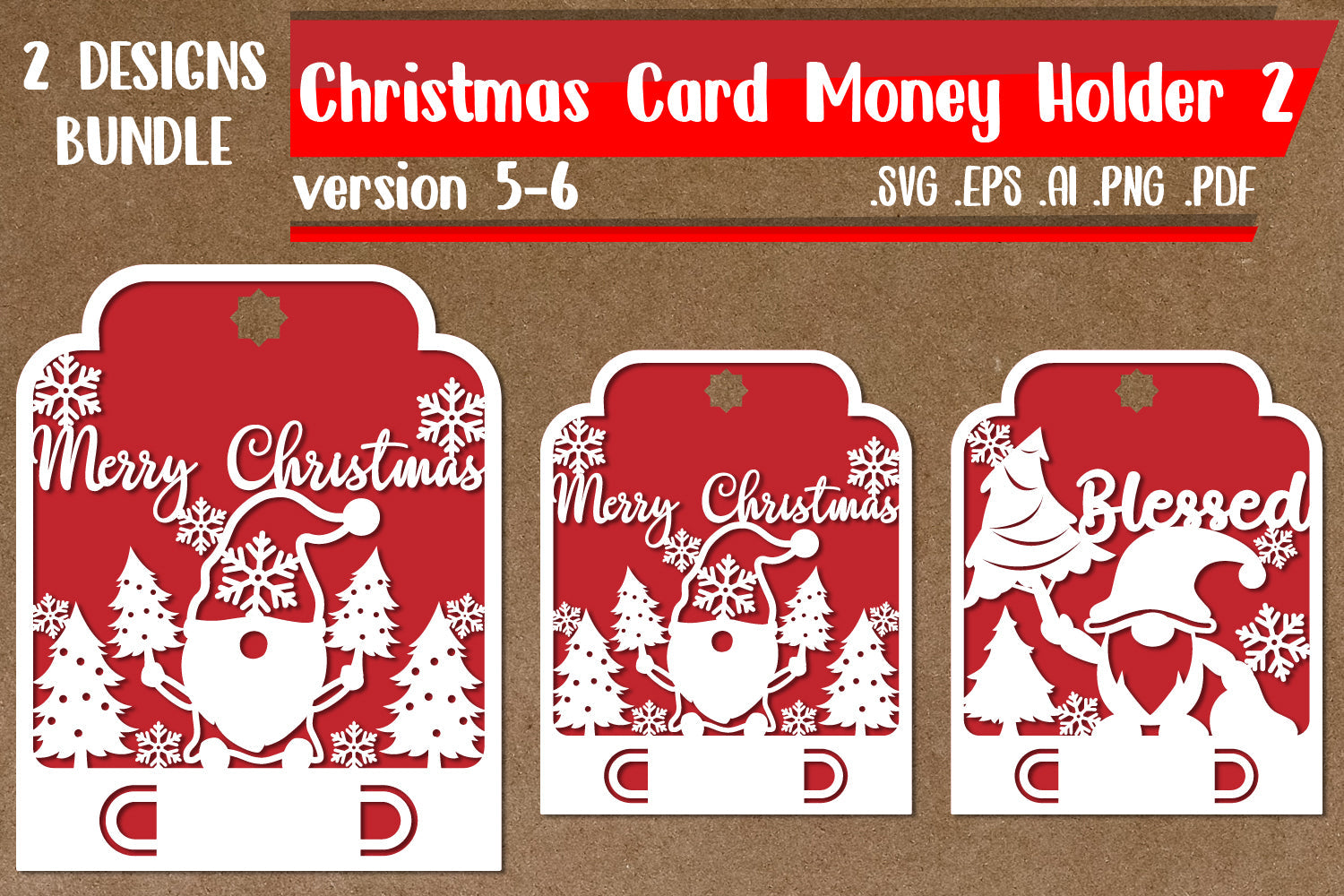 Christmas Card Money Holder 2.2 svg eps ai png pdf - So Fontsy